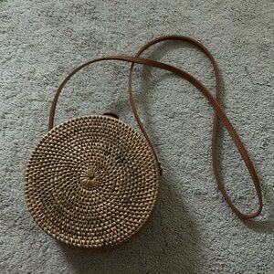 Woven Wood Purse